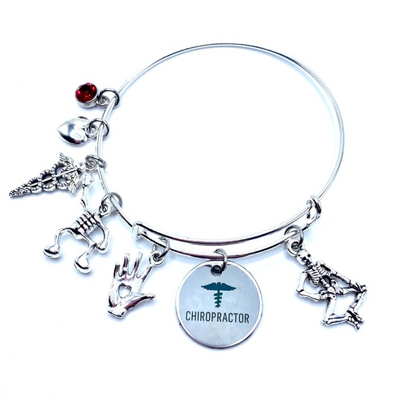 Chiropractor Charm Bracelet Bangle - Picture 4 of 6